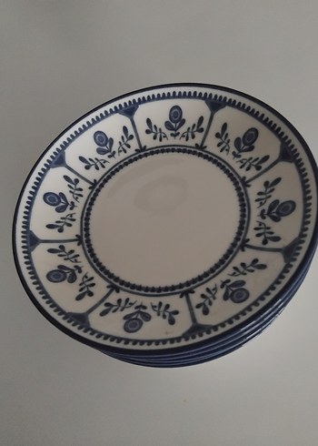 Mavi Desenli Seramik Tabak Seti - Görsel 4