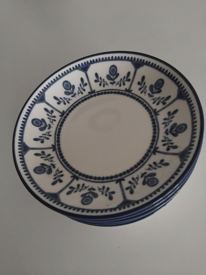 Mavi Desenli Seramik Tabak Seti - Görsel 4