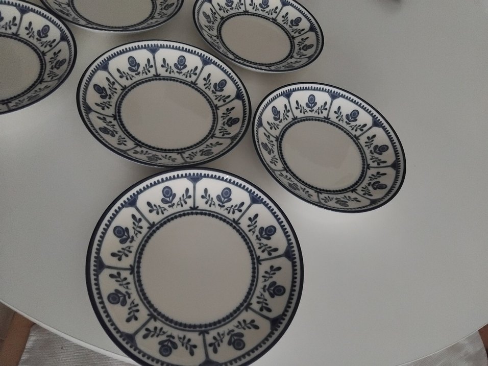 Mavi Desenli Seramik Tabak Seti - Görsel 3