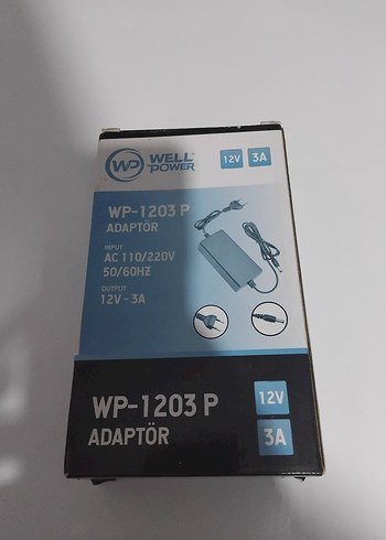 Beyaz WP-1203P 12V 3A Adaptör - Görsel 2