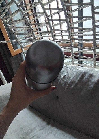 Siyah Gri Çelik Termos Şişe - Görsel 2