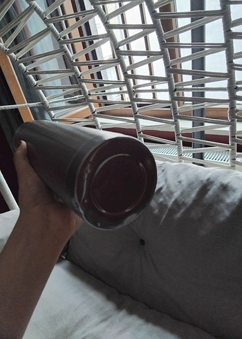 Siyah Gri Çelik Termos Şişe - Görsel 3