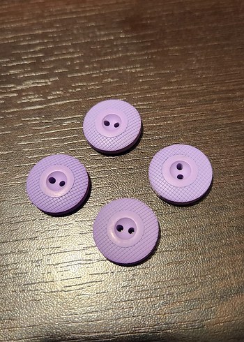 Mor İki Delikli Düğmeler Seti