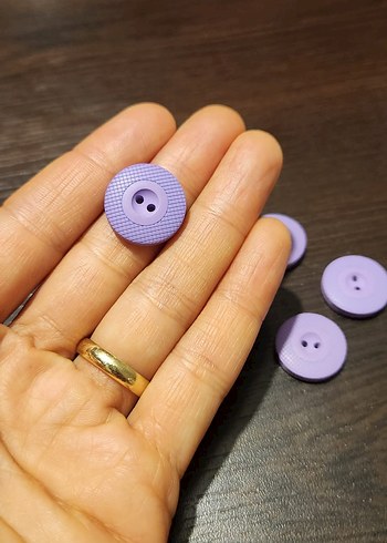 Mor İki Delikli Düğmeler Seti - Görsel 2