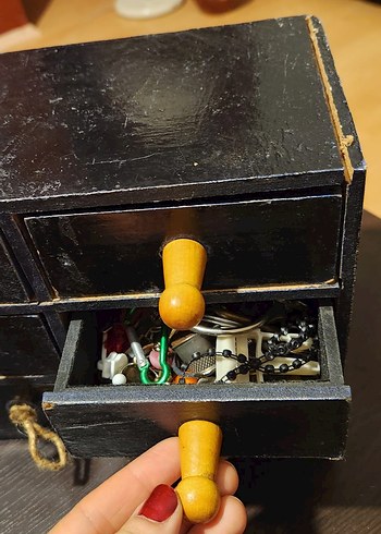 Siyah Ahşap Makyaj Organizerı - Görsel 5