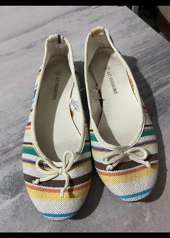 Bohem Çok Renkli Lastikli Kadın Babet - Görsel 2