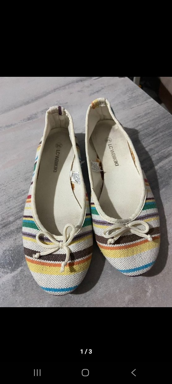 Bohem Çok Renkli Lastikli Kadın Babet - Görsel 2