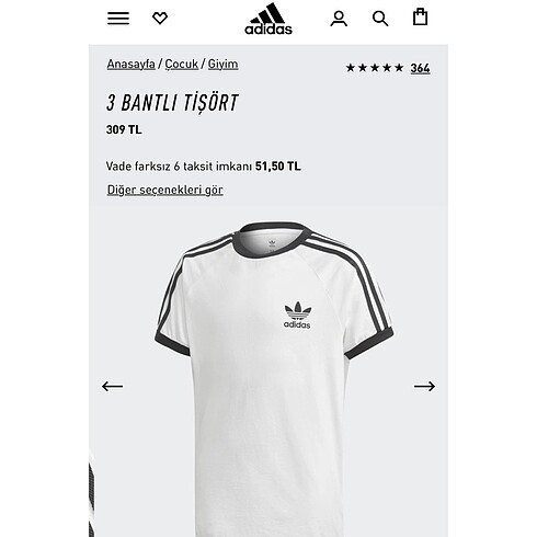 Adidas Orjinal adidas t-shirt 5 6 7 yaşa kadar uygun