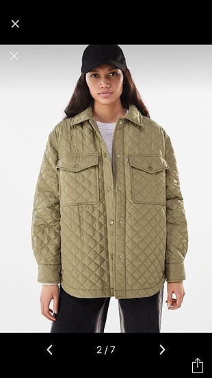 Bershka haki ceket mont