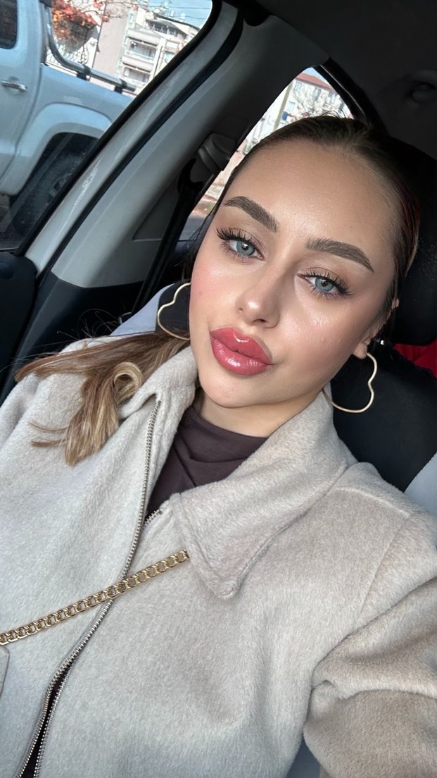 Kürklü Bej Kadın Deri Ceket - Görsel 2