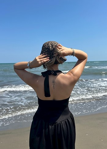 Siyah Parlak Payetli Bohem Kadın Şapka - Görsel 2