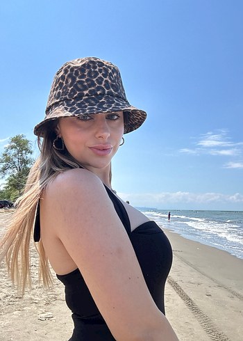 Siyah Parlak Payetli Bohem Kadın Şapka - Görsel 4