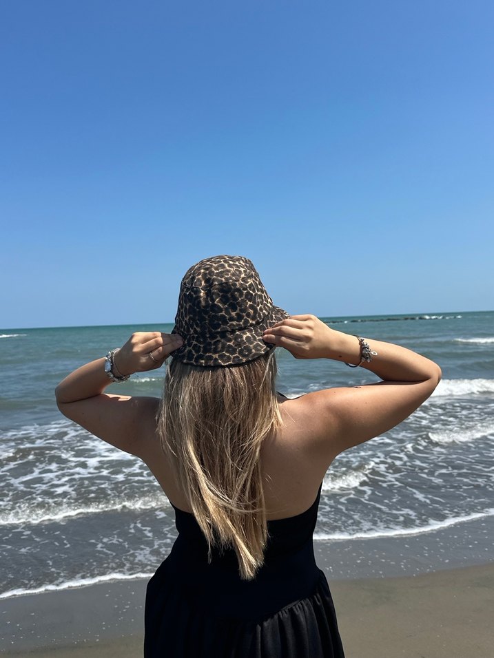 Siyah Parlak Payetli Bohem Kadın Şapka - Görsel 3