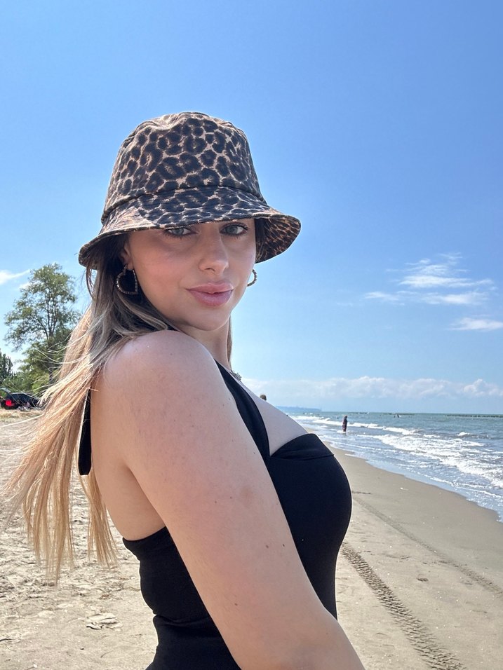 Siyah Parlak Payetli Bohem Kadın Şapka - Görsel 4