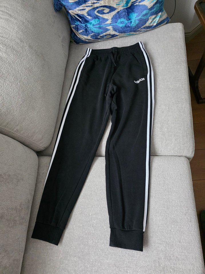 Erkek Siyah Adidas Çizgili Eşofman Altı - Görsel 2