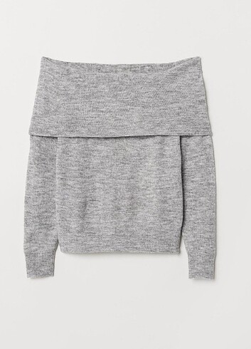 H&M Düşük Omuzlu Kazak