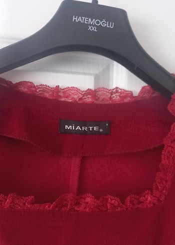 Bordo Gotik Vintage Midi Elbise - Görsel 2