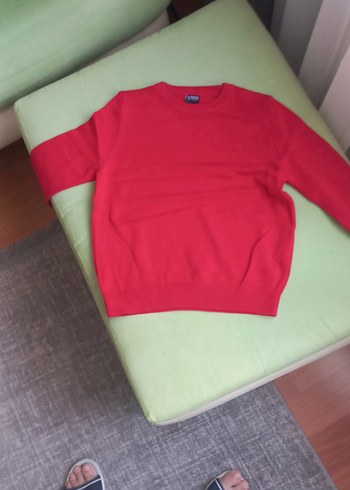 Kız Çocuk Kırmızı Bisiklet Yaka Sweatshirt