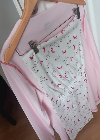 Pembe Desenli penye Gecelik - Görsel 6