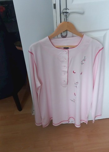 Pembe Desenli penye Gecelik - Görsel 2