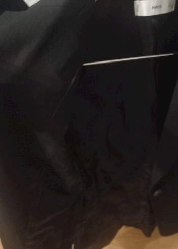 Siyah Kadın Ofis Blazeri, Düğmeli, Uzun Kollu - Görsel 7