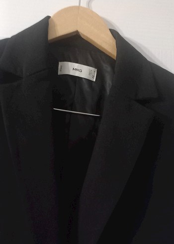 Siyah Kadın Ofis Blazeri, Düğmeli, Uzun Kollu - Görsel 3