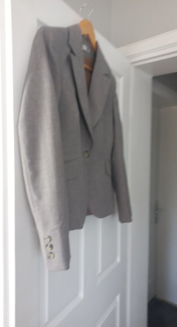 Gri Kadın Klasik Kesim Ceket - Görsel 2