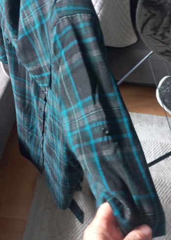 Düğmeli Gri Kadın Mini Elbise,gömlek, - Görsel 7