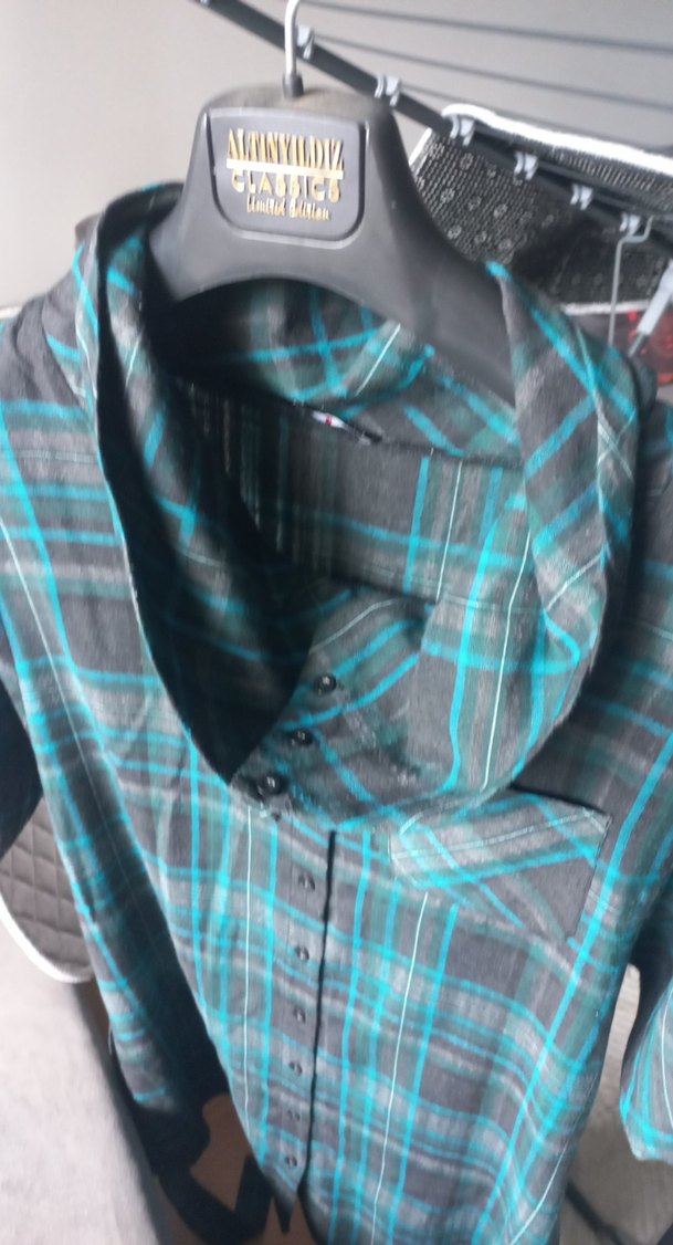 Düğmeli Gri Kadın Mini Elbise,gömlek, - Görsel 2