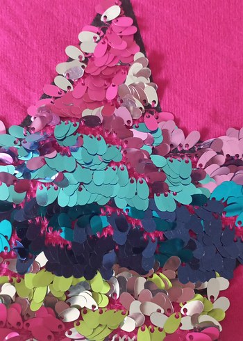 pullu kız çocuğu icin düşük kol tişört - Görsel 6