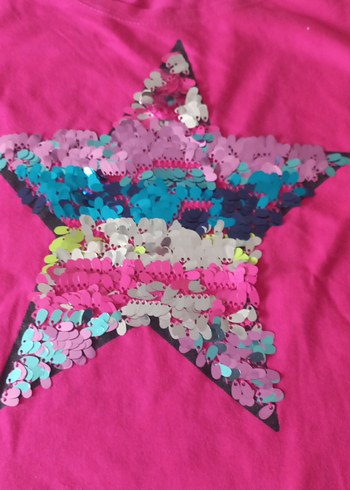 pullu kız çocuğu icin düşük kol tişört - Görsel 3