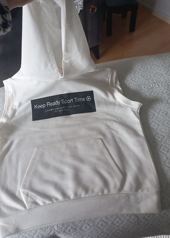 Beyaz Kemerli Erkek Çocuk Sweatshirt - Görsel 2