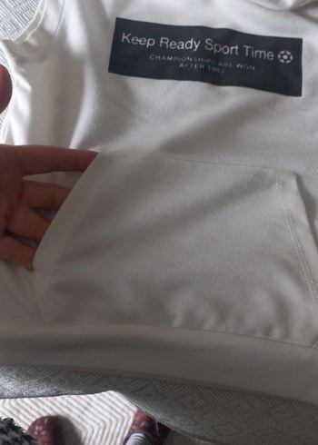 Beyaz Kemerli Erkek Çocuk Sweatshirt - Görsel 5