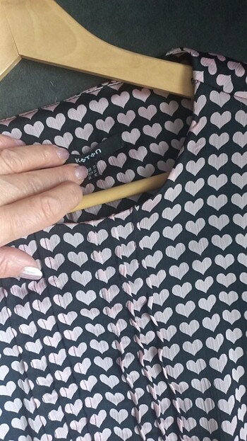 Şık beli lastikli şifon elbise - Görsel 2