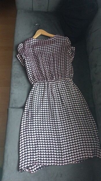 Şık beli lastikli şifon elbise - Görsel 7