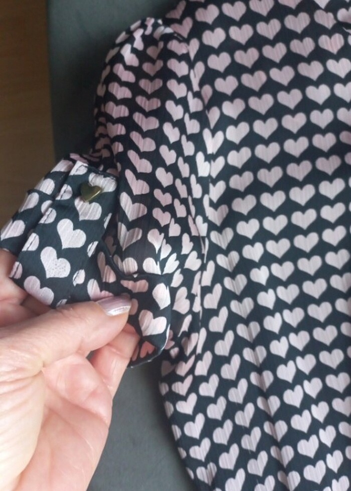 Şık beli lastikli şifon elbise - Görsel 3