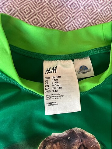 H&M H&M 8-10 yaş UV korumalı mayo üstü tişört