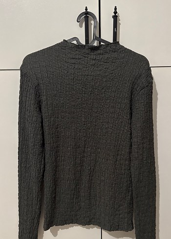 Zara Gri Balıkçı Yaka bluz