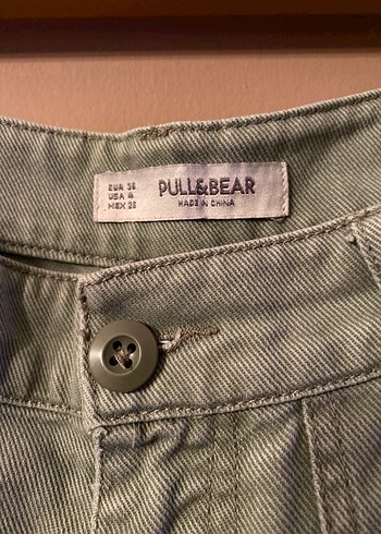 Kadın Haki Bol Kesim Kot Pantolon - Görsel 4