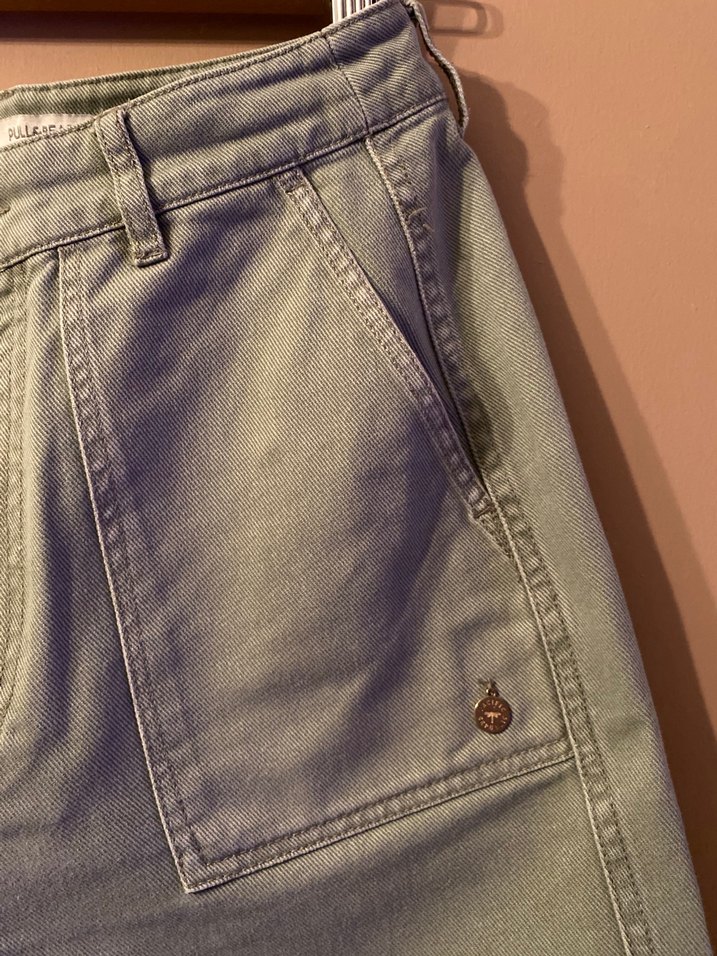 Kadın Haki Bol Kesim Kot Pantolon - Görsel 2