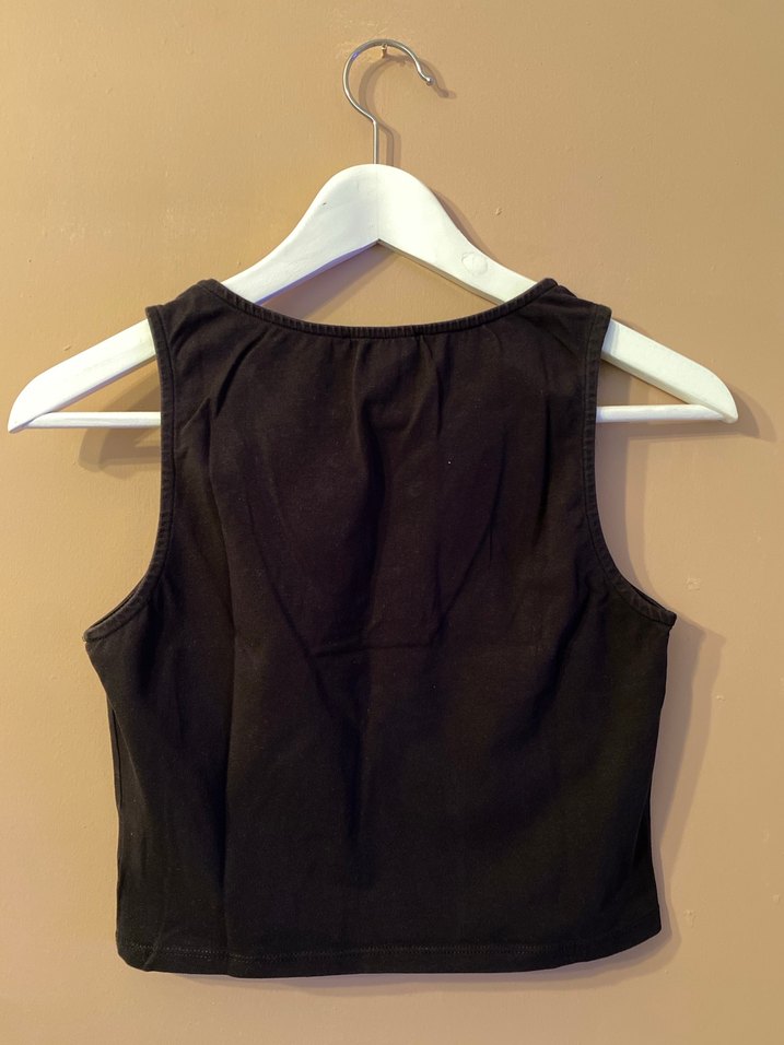 Siyah V Yaka Kolsuz Bluz - Görsel 2