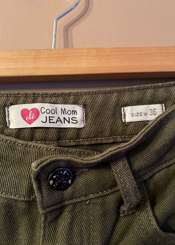 Haki Renk Salaş Denim Pantolon - Görsel 3