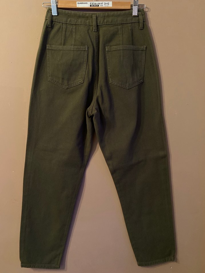 Haki Renk Salaş Denim Pantolon - Görsel 2