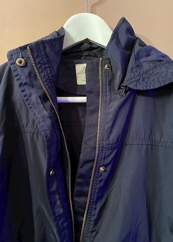 Lacivert Kadın İnce Yağmurluk Ceket - Görsel 6