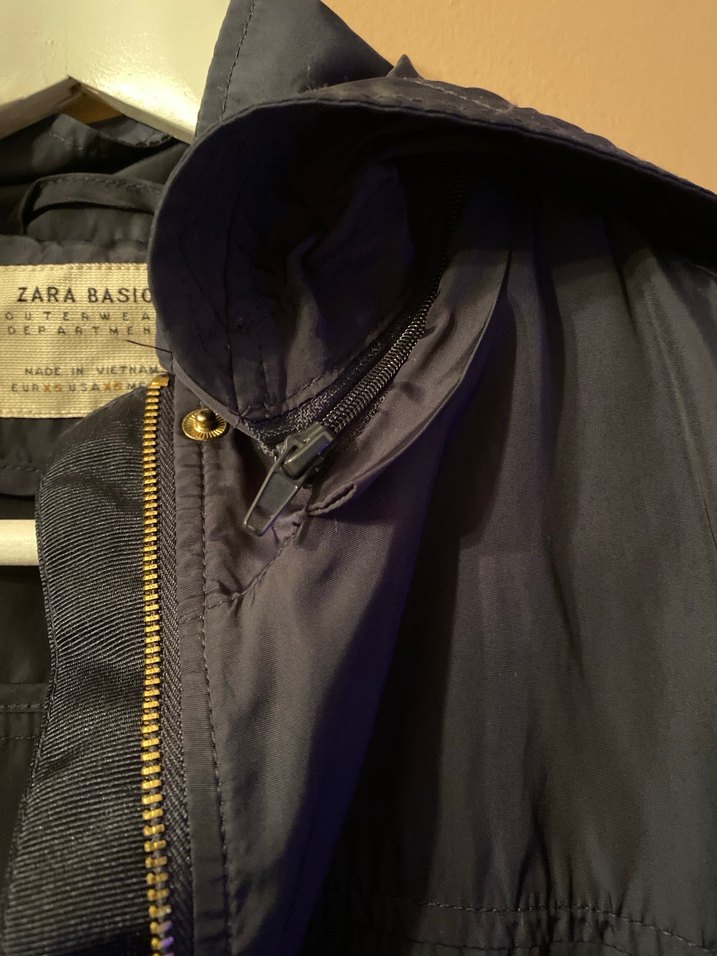 Lacivert Kadın İnce Yağmurluk Ceket - Görsel 5