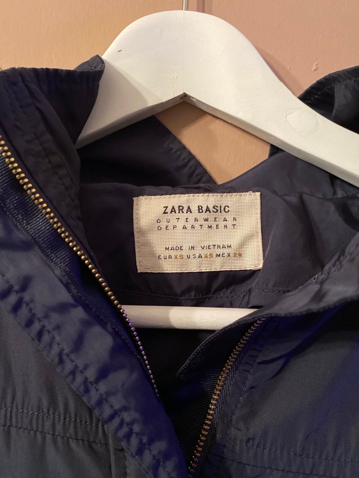 Lacivert Kadın İnce Yağmurluk Ceket - Görsel 3