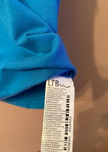 Lacivert Baskılı Crop Top - Görsel 3