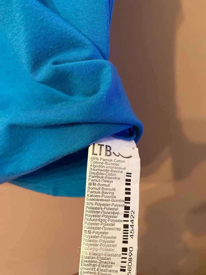 Lacivert Baskılı Crop Top - Görsel 3