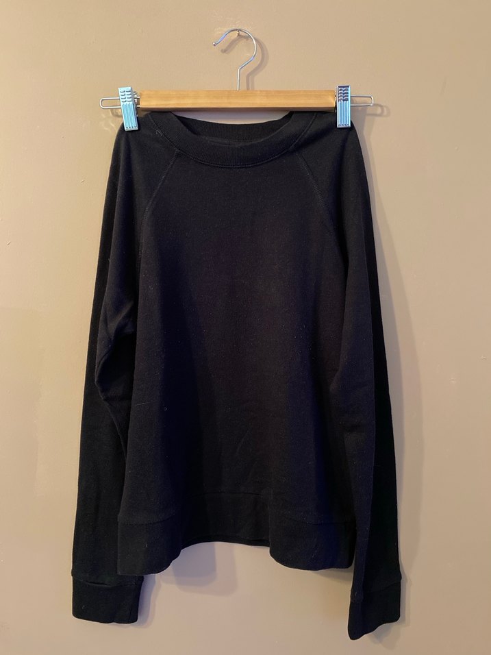 Siyah Uzun Kollu Basic Sweatshirt - Görsel 2