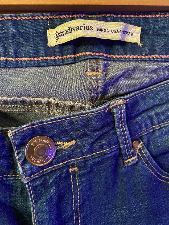 Koyu Mavi Kadın Denim Lastikli Jean - Görsel 3